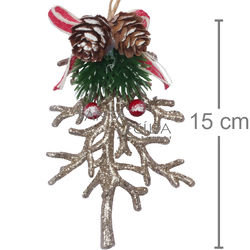 Enfeite de Natal - Galho Ouro Velho com Pinha NTA15102