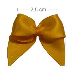 Laço de Cetim 2,5cm - 50 unidades - Amarelo Ouro