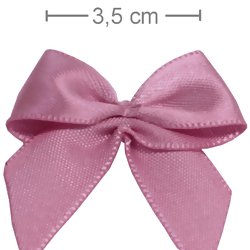 Laço de Cetim 3,5cm - 20 unidades - Rosa 