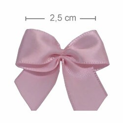 Laço de Cetim 2,5cm - 50 unidades - Rosa Claro