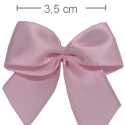 Laço de Cetim 3,5cm - 20 unidades - Rosa Claro