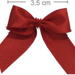 Laço de Cetim 3,5cm - 20 unidades - Vermelho