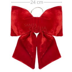 Laço de Veludo Vermelho Fofo 24 x 28 cm - Ref. 6398-A25