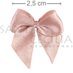 Laço de Cetim 2,5cm - 50 unidades - Rose