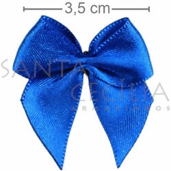 Laço de Cetim 3,5cm - 20 unidades - Azul Royal