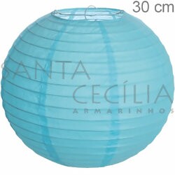 Lanterna Redonda 30 cm - Azul