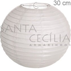 Lanterna Redonda 30 cm - Branco