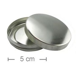 Potinhos para Lembrancinhas - Latinha Prata - 50 unidades 