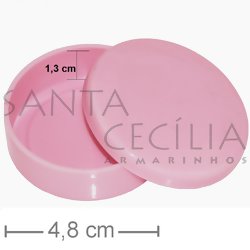 Potinhos para Lembrancinhas - 10 unid - Latinha Plástica Rosa