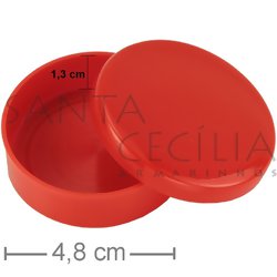 Potinhos para Lembrancinhas - 50 unid - Latinha Plástica Vermelha 