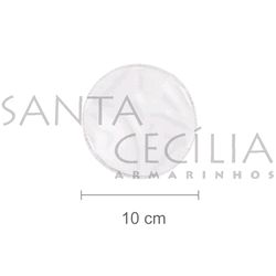 Organza Redonda 10 cm - Branca com Borda Branca - 25 unidades