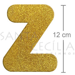 Letra em EVA Ouro com Glitter - Z