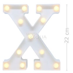 Letra LED 22 cm - X