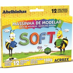 Massinha de Modelar Soft - 12 unidades - 180 g