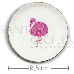 Mini Prato Decorativo em Cerâmica Flamingo - MG01170651