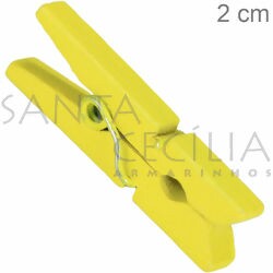 Pregador Mini 2 cm - Ref. 25 - 50 unid.  Amarelo