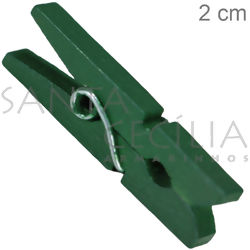 Pregador Mini 2 cm - Ref. 25 - 50 unid.  Verde