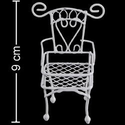 Mini Cadeira Aramada Quadrada Branca - Cód. 14N10-04
