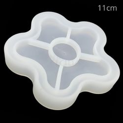 Molde de Silicone para Resina Porta Copos - Flor - Ref. SM021