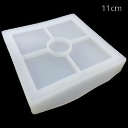 Molde de Silicone para Resina Porta Copos - Quadrado - Ref. SM021