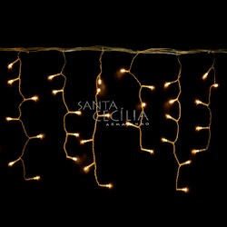 Cascata 8 Funções 100LED Branco Quente Fio Transparente Ref. NTL1100Q127V