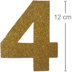 Número em EVA Glitter Ouro - 4