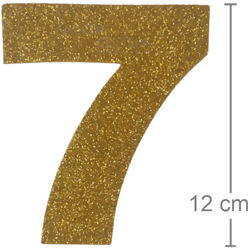 Número em EVA Glitter Ouro - 7