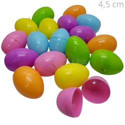 Ovos de Páscoa de Plástico 18 unid. - Ref. GK - 02 Colorido