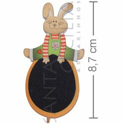 Palito Decorativo de Páscoa - Coelho no Ovo 0325-1