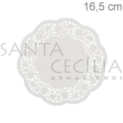 Toalha Rendada de Papel Branca 16,5 cm - Ref. YDH-86003 - 20 unidades