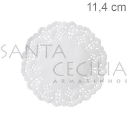 Toalha Rendada de Papel Branca 11,4cm - 100 unidades