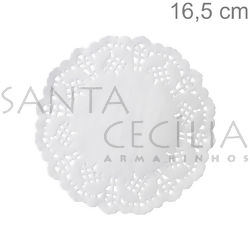 Toalha Rendada de Papel Branca 16,5cm - 100 unidades