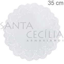 Toalha Rendada de Papel Branca 35cm - 100 unidades