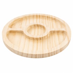 Petisqueira Redonda de Madeira 20cm x 15mm