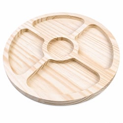 Petisqueira Redonda de Madeira 25cm x 15mm