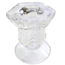 Porta-Vela em Vidro Castiçal Ref. AY010