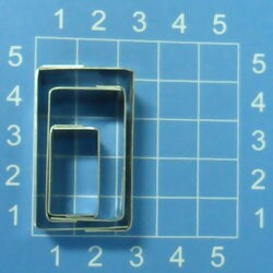 Cortador de Massa Inox - Kit Retângulo Pequeno