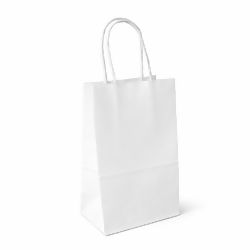 Sacola de Papel Branco 14,5 x 9,5 x 7 cm