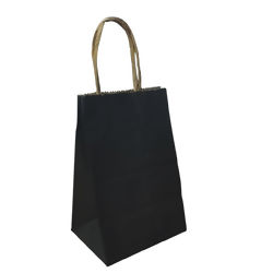 Sacola de Papel Preta - 14,5 x 9,5 x 7 cm