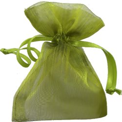 Saquinho em Organza 9,5 x 12 cm - 10 unidades - Verde Pistache