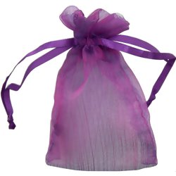 Saquinho em Organza 9,5 x 12 cm - 10 unidades - Roxo