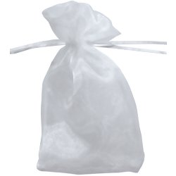 Saquinho em Organza 10 x 12,5 cm - 10 unidades - Branco