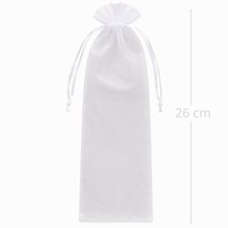Saquinho de Organza 10 unid. 8 x 26 cm Branco