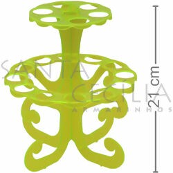 Suporte para Tubete - Amarelo Transparente