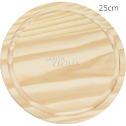 Tábua de Corte Redonda com Canaleta 25 cm