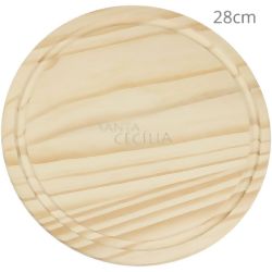 Tábua de Corte Redonda com Canaleta 28 cm