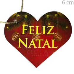 Etiqueta Tag Coração Feliz Natal 10 unid. - Ref. 04/001