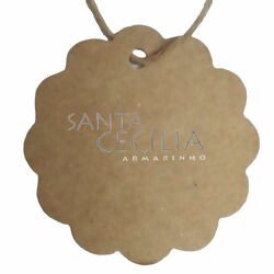 Etiqueta Tag Kraft Liso - 10 unid.  Flor