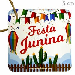 Etiqueta Tag Festa Junina 5cm - 10 unid. - Ref. TAG08-002