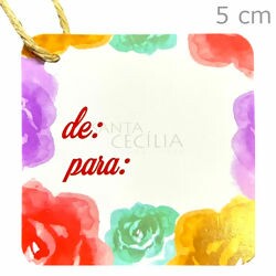 Etiqueta Tag Quadrada De / Para 10 unid. - Ref. 03/011